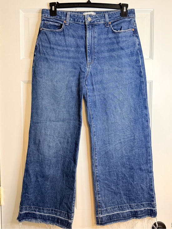 PAIGE Denim - PAIGE Anessa High Rise Raw Hem Wide Leg Jean